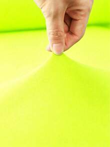 1pc Solid Color Milk Silk Elastic Sofa Seat Cushion Cover, High Elasticity Dust-Proof All Season Suitable For Garden Rattan Sofa Seat Cushion Protector - Lime Green - View 10