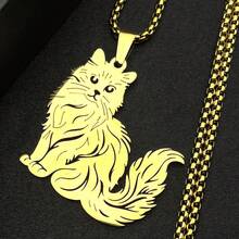Sexy Ragdoll Cat Clavicle Chain Women Men Stainless Steel Silver Color Kitty Animal Our Cute Family Necklace Jewelry Accessory - Necklace - View 9