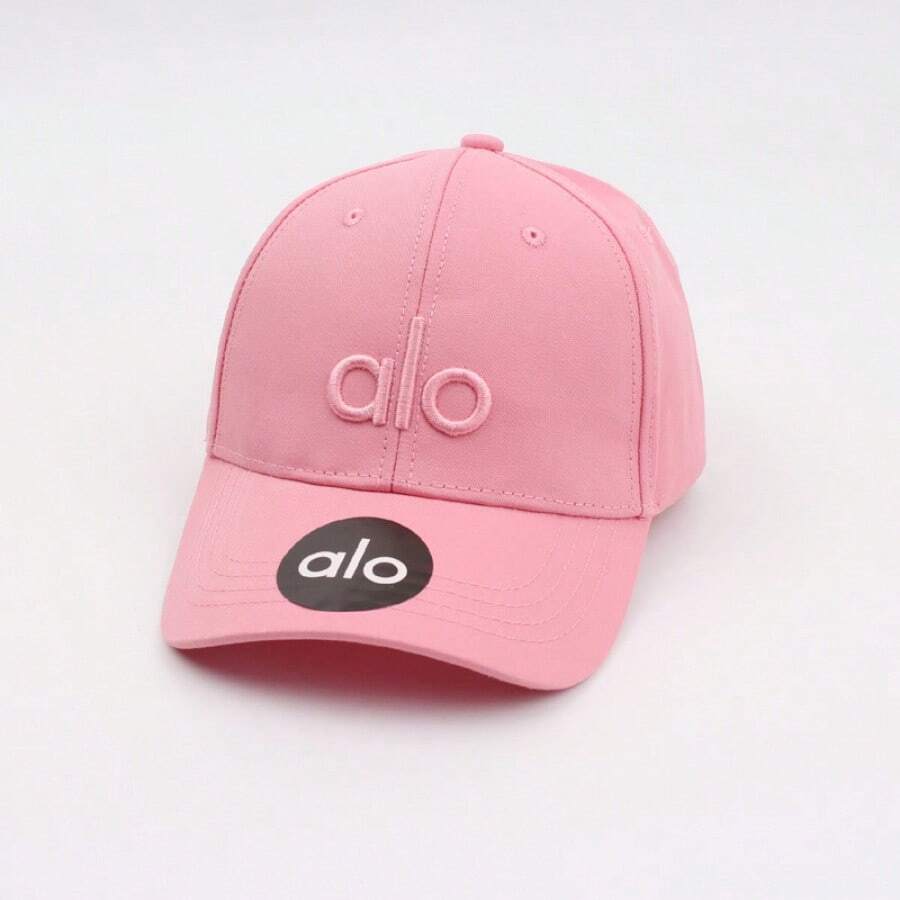 ALO 2026 New Letter Baseball Cap, Adjustable Dad Hat, Breathable Sun Protection, Outdoor Sports, Multi-Color Fashion Hat Breathable Baseball Cap, Sun - 粉色 - 查看 1