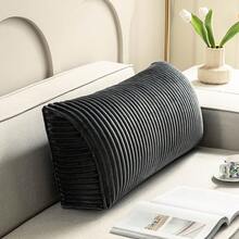 1 buah Bantal Sofa Ruang Tamu Kombinasi Sandaran Punggung, Bantal Penyangga Pinggang Empuk, Bantal Punggung Segitiga, Desain Minimalis, Cocok Untuk Kantor - Dark Grey - View 5