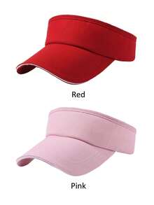 1pc Women's Sun Hat, Tennis Golf Sun Hat, Solid Color Summer Hat With UV Protection And Breathable Mesh, Adjustable Lightweight Ponytail Friendly Design, Suitable For Outdoor Sports, Multiple Colors Available - Multicolor - View 26