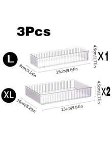 1/2/4/6/10pcs Large Capacity Transparent Drawer Organizer - Built-In Stationery And Cosmetics Combination Storage Box, With Miscellaneous Storage Box - Suitable For Home Office Countertop Desktop Organization Solution - Transparent - View 17