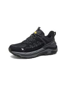 CAMEL CROWN Men's Shock-Absorbing Running Shoes, Breathable Mesh Multi-Function Casual Ultra-Light Soft Sole Jogging Shoes - Black - View 6
