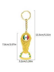 1pc 2026 World Cup Bottle Opener, Customized Fan Souvenir, Multifunctional Keychain, High-Quality Design - View 9