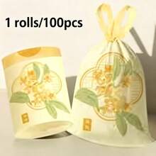 300 Thickened Osmanthus Scented Trash Bags, Large Size With Drawstring, Perfect For Kitchen, Office, Restaurant, Living Room, Outdoor, RV, Party And Various Other Occasions - Osmanthus Garbage Bags - View 5