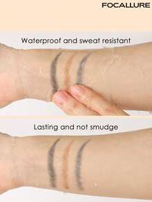 FOCALLURE 0.25g Dual-Ended 3D Eyebrow Pencil, Fine Precise Tip, Smooth Creamy Texture, Long-Lasting Waterproof And Sweat-Resistant, Buildable Natural Shades, Natural Long-Lasting Eyebrow Makeup, Portable Slim Size, Convenient For Outdoor Touch-Ups - #01 Dark Gray - View 4