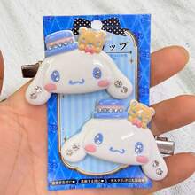 SANRIO 2件櫻花系列側夾/髮夾/瀏海夾，百搭時尚，適合日常裝飾，理想的節日禮物、聖誕禮物 - A - 查看 6