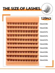 10 Rows 120pcs Individual Cluster Eyelashes D Curl 10-16mm DIY Eyelash, Natural Lightweight Soft False Eyelashes Suitable For Beginners Home Daily Makeup,For Eyelash Extensions,For Daily Wear And Various Occasions. - D - 查看 6