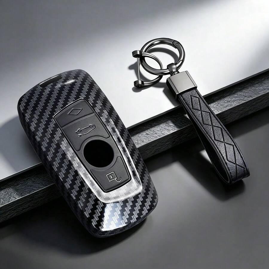 ABS Carbon Fiber Car Remote Key Case Cover Fob For BMW F20 F30 G20 F31 F34 F10 G30 F11 X3 F25 X4 I3 M3 M4 1 3 5 Series Shell Accessories - Type a - View 1