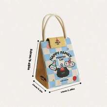 1pc Lightweight And Durable Insulation Bag, Containing Aluminum Foil, Suitable For Refrigerating Desserts. It Is Made Of Thick Packaging Cloth And Technological Fabric, Waterproof And Oil Resistant. - View 2