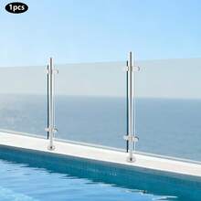 110cm Railing Post, Silver Stainless Steel Railing Post, Column Handrail Railing For Porches, Balconies, Gardens - Silver - View 7