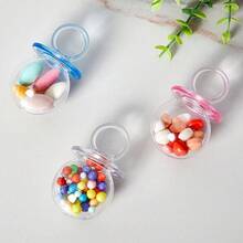 1/12pcs Creative Pacifier Shaped Candy Jars, Baby Shower Mini Pacifier Bottle Boxes, With Lid Candy Containers, Small Item Storage Boxes, Gift Storage Containers, Candy, Cake, Chocolate Display, Suitable For Home, Wedding, Baby Shower, Valentine's Day, Easter, Thanksgiving - Nipple - View 10