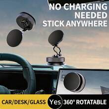 WESTMADE Mini Rotating Foldable Vacuum Magnetic Car Phone Holder, Suitable For Car Dashboard, Compatible With All Phones, Car Phone Holder Accessory - A - View 9