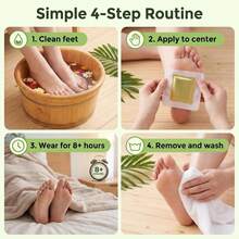 100pcs Natural Mugwort Foot Patches Deep Cleansing Foot Care - Two-piece set - View 2