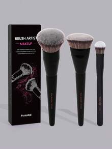 MAANGE 1/2/3pcs Professional Foundation Brushes, With Box, Skin-Friendly Makeup Tools, Suitable For Liquid, Cream And Powder, Used For Base, Blending And Face Brushing, Suitable For Daily Makeup, Travel Essential, Makeup Gift. - Multicolor - View 14