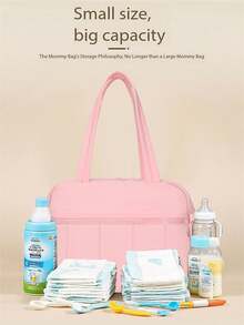 Large Capacity Simple Slanted Mother Bag, Equipped With A Small Handbag, Lightweight Mother Bag Set, Suitable For Outdoor Use - Multicolor - View 8