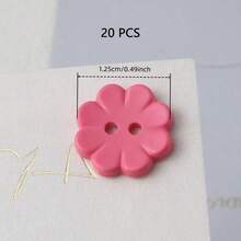 20/30/40/50/60入 1.2-1.5cm 鮮亮糖果色 8瓣梅花形 素色/混色樹脂塑膠鈕扣，適用於兒童服飾、髮飾、針織毛衣、夾克、手工縫製裝飾鈕扣，情人節禮物DIY材料，DIY服飾與手工藝，美術用品，縫紉配件 - 八瓣花 - 查看 31