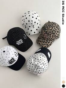 1pc Women's Soft Top Niche White Baseball Cap, Vintage Embroidered Couple Hat, Face-Slimming Patchwork Embroidery, Fashion Street Style Baseball Cap, American Letter Embroidery, Curved Brim Sun Hat - Multicolor - View 2