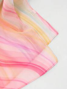 1 Stück Damen Boho-Stil einseitig bedruckter Seiden-Chiffon-Schal, leichter Stoff, vielseitiger langer Schal, geeignet für alle Jahreszeiten und den täglichen Gebrauch - Verschiedenfarbig - Übersicht 8
