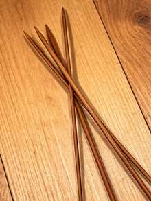 Bamboo Woven Knitting Needles - 35cm Long, 2pcs/Set Non-Slip Ergonomic Yarn Knitting Tools, Suitable For Sweaters, Scarves And Handmade Gifts, Handmade Accessories 5.0mm 2pcs/7.0mm 2pcs - Carbonized Single-pointed Knitting Needle - View 1