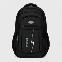 Ce sac à dos unisexe est conçu pour les voyages en plein air. Il offre une grande capacité et se distingue par ses détails multicolores élégants et sa fermeture éclair directionnelle. Il peut servir de sac à dos pour ordinateur portable grande capacité, de sac professionnel polyvalent, de sac à dos antivol pour homme, de sac à dos pour jeune, de sac pour ordinateur, de sac de voyage et constitue un excellent cadeau pour les fêtes. - Blanc - Voir 10