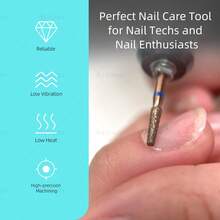 hytoos 2mm Copper Coated Russian Manicure Drill Bit, Conical Shape, Dead Skin Removal & Cleaning Professional Manicure Tool - Multicolor - View 3