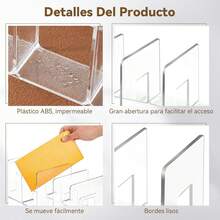 Paquete de 4 organizador bolsas de dama, con 5 Separadores, Estante Divisores de Almacenamiento para Bolsas de Clóset, Acrílicos Transparente Separadores de Libros - 01 - Ver 3