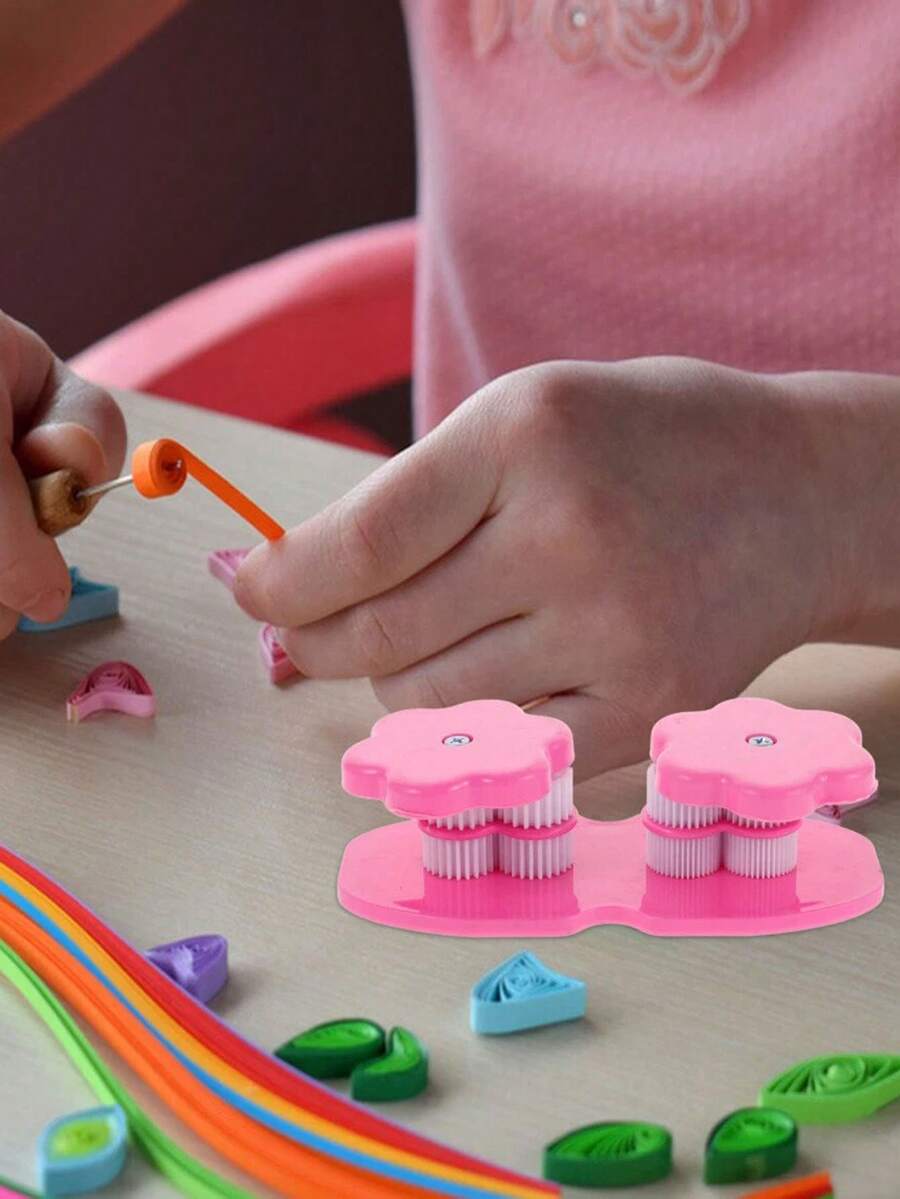 Alat Penggulung Kertas Bergelombang - Perangkat untuk Menggulung Kertas Menjadi Bentuk Bunga, Cocok untuk Origami, Seni Menggulung Kertas, Scrapbooking, Pembuatan Kartu, dan Proyek Kerajinan Kertas Buatan Tangan - MultiWarna - View 1