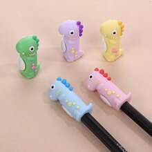 10PCS Dinosaur Pencil Caps - Random Color - Pencil Protector Covers Extender - Pencil Storage Caps - Silicone Pencil Caps - Protect Pencil Tips - Keep Pencils Clean - Pencil Storage Supplies - A - View 4