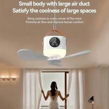 Compact Ceiling Fan for Tents, Suitable for Camping, Rechargeable Via USB, Features Adjustable Speeds And a Timer, Ideal for Outdoor Use, Includes a Mountable Bracket, Can Also Be Used As a Tabletop Fan - 1 Packung - Übersicht 7