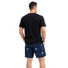 Men T-Shirt Co-Ords - Blue - View 3