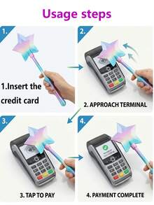 1 buah Tempat Kartu Tongkat Sihir Cetak 3D Warna-warni, Kantong Kartu Pembayaran Anti-Demagnetisasi Tanpa Kontak, Pelindung ID, Cocok untuk Toko, Restoran, Perjalanan, Supermarket, Hadiah Kreatif yang Menyenangkan, Kado Ulang Tahun - Multiwarna 2 - View 5