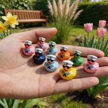 10/20/30Pcs Mini Resin Ducks Cruise Ducks With Fashion Glasses Sailing Miniature Figurines Tiny Resin Figures For Micro Landscape Garden Decor(Random Color) - Multicolor - View 1