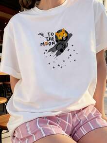 Funny Shiba-Inu T-Shirt With Cryptocurrency Reaching The Moon - White 7 - View 1