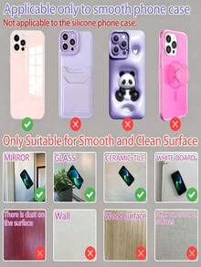1pc Silicone Suction Cup Phone Case Stand, Double-Sided Silicone Phone Handle, Stronger Suction, Suitable For Phones, Hands-Free Phone Stand Accessory, Convenient For Selfies And Video Recording, Compatible With Most Smartphones, Mother's Day Gift - Bow - View 7