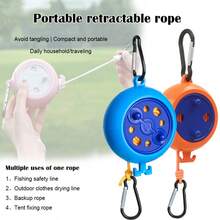 Adjustable Telescopic Rope, Portable Clothesline, Multi-Purpose Rope, Suitable For Outdoor Travel, Fishing, Camping, Securing Tents, Drying Clothes - A - View 2