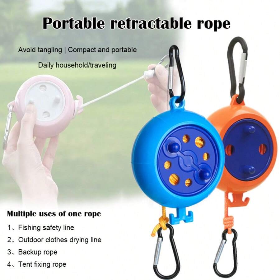 Adjustable Telescopic Rope, Portable Clothesline, Multi-Purpose Rope, Suitable For Outdoor Travel, Fishing, Camping, Securing Tents, Drying Clothes