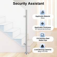 110cm Railing Post, Silver Stainless Steel Railing Post, Column Handrail Railing For Balcony Guardrails, Patio Guardrails - Silver - View 1