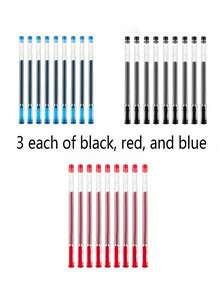 4/8/9pcs Diamond Tip Gel Pen 0.5mm Integrated Ink Cartridge Neutral Pen Smooth Continuous Ink Flow Black Blue Red Ink Student Office Writing Pens - Sets - View 12