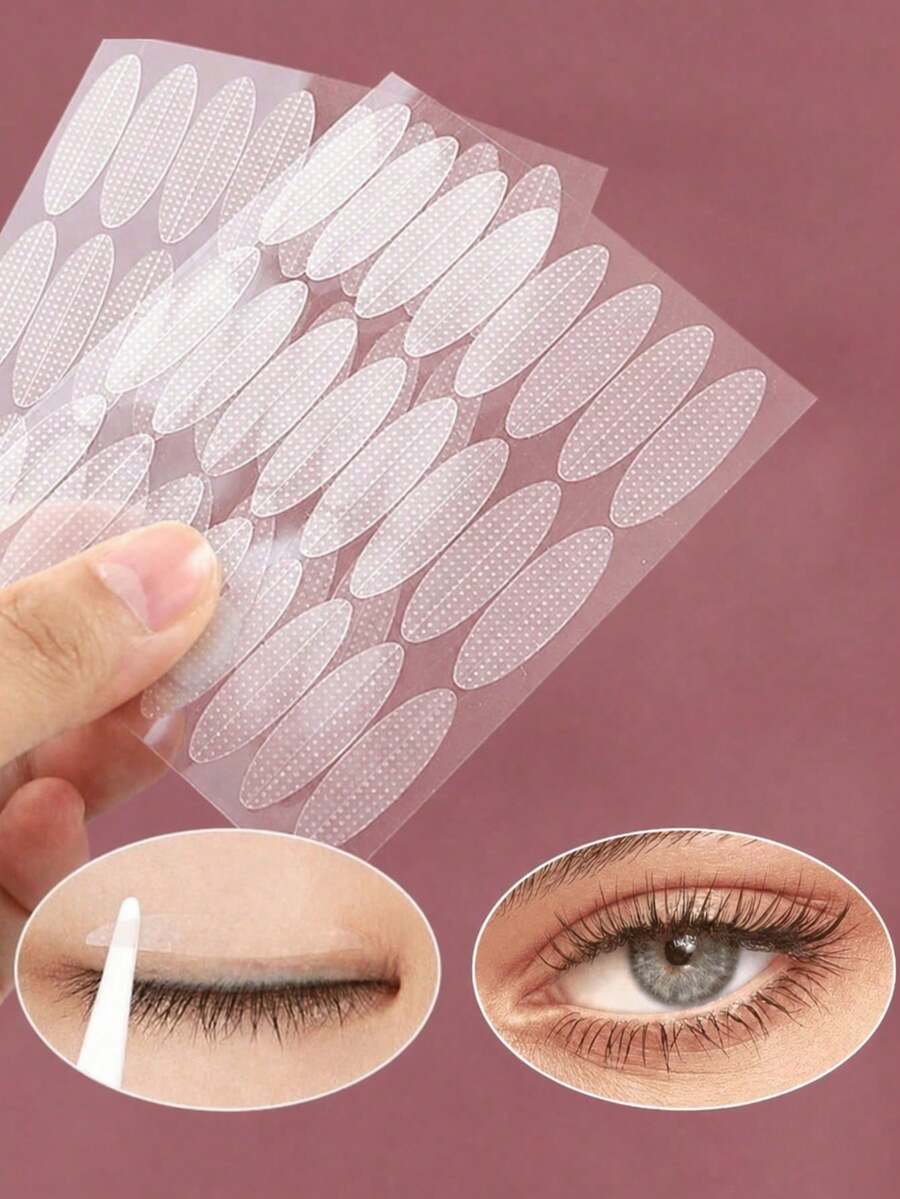 1152片透明雙面眼皮貼 - 隱形黏著式眼部提拉貼，適用於內雙眼、下垂眼，快速單眼皮矯正，持久貼合，彩妝、平價、房間裝飾、梳妝台、旅行、臥室、彩妝配件 - 彩色 - 查看 1