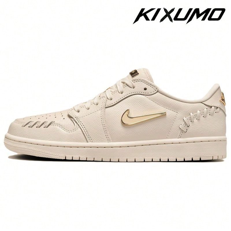 Air Jordan 1 Low Method Of Make 'Legend Light Brown' Cream Metallic-Gold Sneakers Women FN5032-200 - Multicolor - View 1