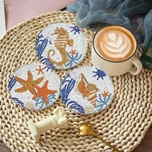 8pcs/Set Diamond Art Painting Coasters With Holder, Mandala Pattern Diamond Art Coasters, Suitable For Adults And Beginners Diamond Painting Kit, Diamond Art Craft Supplies, Exquisite Gift For Friends - Pattern - View 6