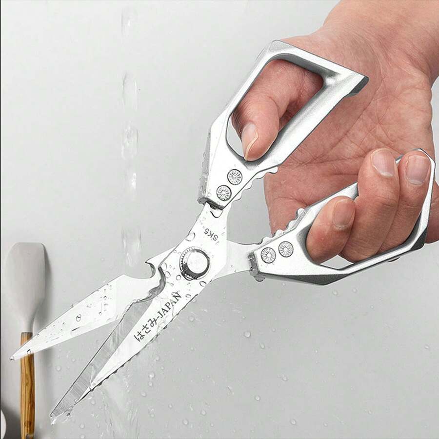 1pc Stainless Steel Kitchen Scissors, Chicken Bone Shears, Outdoor Multi-Function Meat Scissors, Suitable For Home, Restaurant, Slaughterhouse, Kitchen Supplies - A - View 1