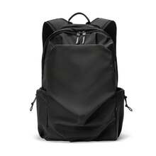 Sac à dos décontracté spacieux pour hommes avec un design simple, parfait pour l'école, l'université, les voyages et les excursions. - noir - Voir 1