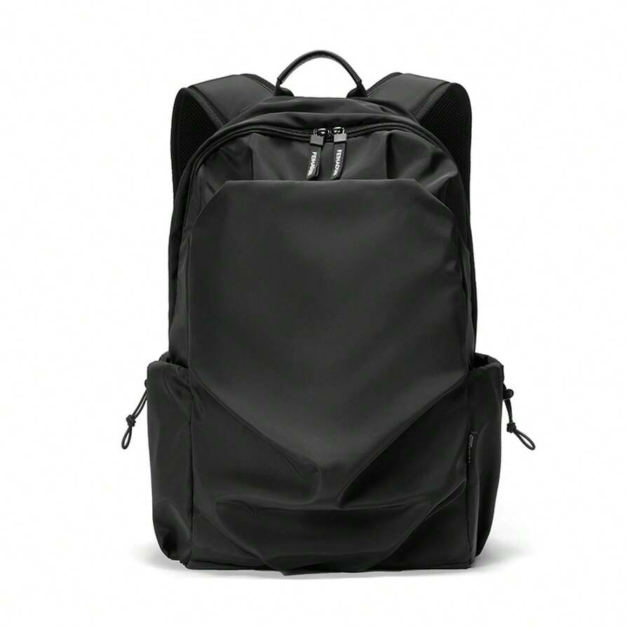Sac à dos décontracté spacieux pour hommes avec un design simple, parfait pour l'école, l'université, les voyages et les excursions. - noir - Voir 1
