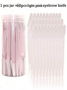 12-Piece Warm Pink Multi-Function Grooming Set, Combines Eyebrow Trimming, Shaving, Exfoliating And Hair Removal Functions, Includes , Facial And Body Cleansing Tools, Long Handle With Protective Cover - Pink Eyebrow Trimmer - View 10