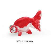 1pc Realistic Goldfish Ornamental Fish Model Figurine, Aquarium Landscape Decor, Desk Decoration, Gift - Multicolor - View 9