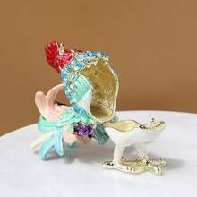 SIQIZHOU 1pc Animal Decorative Box Ornament, Enamel Jewelry Box, Metal Earring Box, Home Decor Chinese Style Animal Wealth-Attracting Ornament Gift - Multicolor - View 10