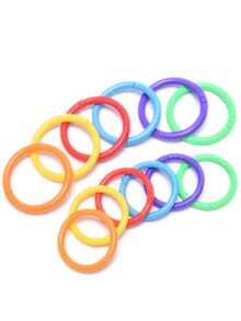 50 piezas de anillos sueltos para hojas, anillos de libros multicolor, adecuados para tarjetas, álbumes de fotos, suministros de oficina de hojas sueltas, álbumes de recortes, apilamiento de archivos y organización de tarjetas de colores, para uso escolar, doméstico o de oficina - multicolor - Ver 9