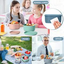Sealed Fresh-Keeping Lunch Box, Lightweight Fruit Box, Microwave- Silicone Bowl, 200ml/300ml/600ml, Personalized Custom Name And Pattern - Multicolor - View 9